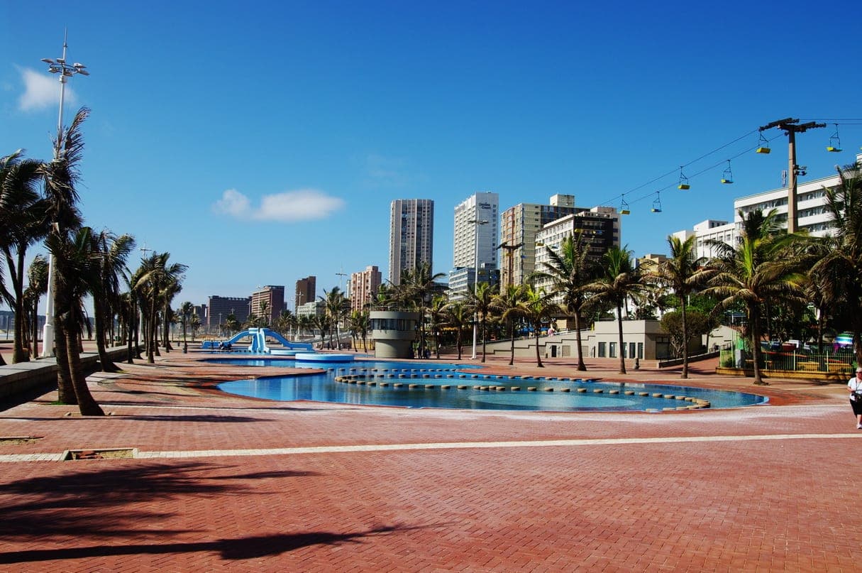 The beachfront promenade at Durban's Dairy Beach